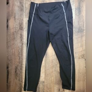 Fabletics Black Pants with White Accents